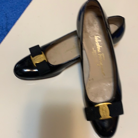SALVATORE FERRAGAMO VERA BOW FLATS 8 CLASSIC - Picture 11 of 16